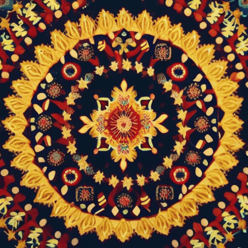 An image showcasing a colorful, intricate mandala composed of intricate patterns and symbols, uniquely representing the essence of each birthday number, capturing the diverse and meaningful identities and purposes they hold